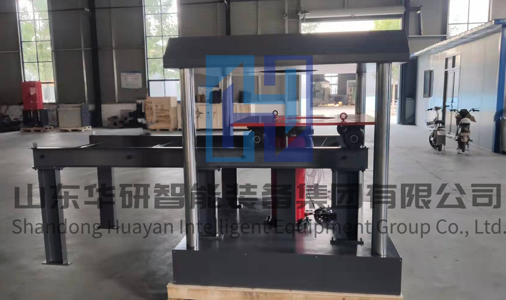 Microcomputer controlled electro-hydraulic servo manhole cover pressure testing machine