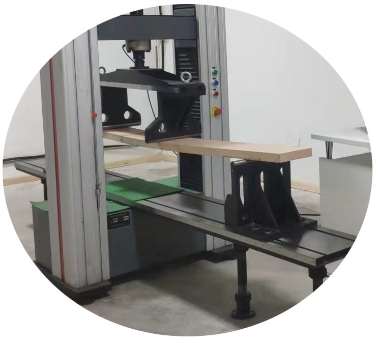 Laminated wood testing machine